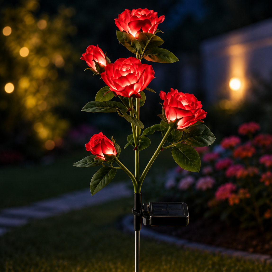 Solar Red Roses Light